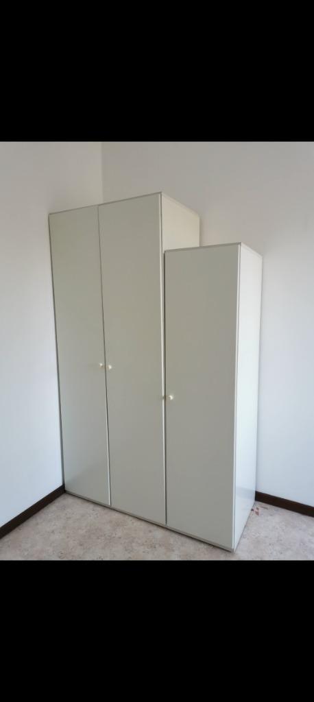 Witte kleerkast, Huis en Inrichting, Kasten | Kleerkasten, Gebruikt, 150 tot 200 cm, 100 tot 150 cm, 75 cm of meer, Met plank(en)