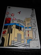 Tintin plaque émaillée 14*10,5cm de 1987, Collections, Enlèvement ou Envoi, Tintin