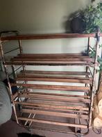 Vintage industriële witte metalen bakkerskar/ bakkersrek, Ophalen, Zo goed als nieuw