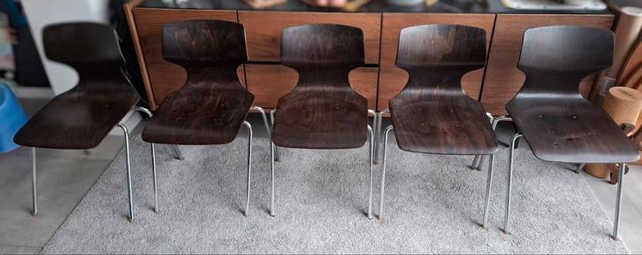 chaises Flottoto vintage 5 pages, Maison & Meubles, Chaises, Métal, Enlèvement