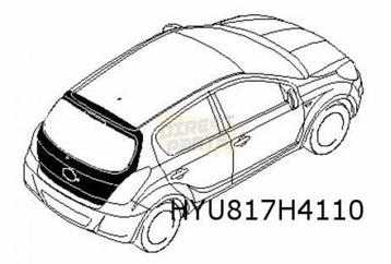 Hyundai	i20 achterklep (bij wisser) (1/09-6/12) Origineel! 7