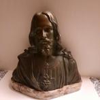 Buste en bronze sur socle en marbre, A. Carli., Antiquités & Art, Enlèvement ou Envoi