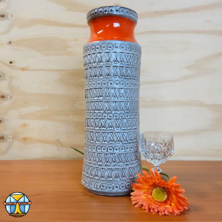 Vintage hoge West Germany vaas Carstens Tönnieshof (70s), Antiek en Kunst, Antiek | Vazen, Ophalen of Verzenden