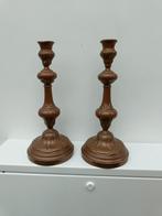 Koppel kandelaars in roodkoper. 1ste helft van de 19de eeuw., Ophalen of Verzenden, Koper of Brons