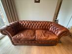 Chesterfield 2-zitszetel – Volleder – Cognacbruin, Huis en Inrichting, Ophalen, Zo goed als nieuw