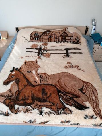Echt wollen deken cashmere merinos. Paarden. 1,90 x 1,40m beschikbaar voor biedingen