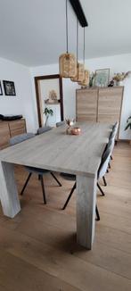 Eettafel, Huis en Inrichting, Tafels | Eettafels, Ophalen, Gebruikt, 100 tot 150 cm, 200 cm of meer