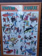 RESERVE -  TINTIN affiche "le lac aux requins" + cadre, Comme neuf, Tintin, Enlèvement, Image, Affiche ou Autocollant