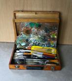 Schilderkist met inhoud: €25., Hobby en Vrije tijd, Schilderen, Ophalen of Verzenden, Gebruikt