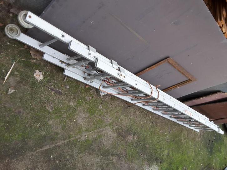 Alu ladder, Doe-het-zelf en Bouw, Ladders en Trappen, Gebruikt, Ladder, 4 meter of meer, Opvouwbaar of Inschuifbaar, Ophalen