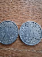 een 1 Franc munt van de Vichy-Franse Staat 1944 en 1945, Ophalen of Verzenden