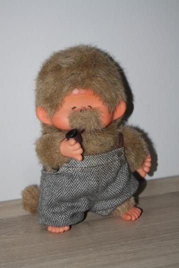 zeer oude Speelgoed knuffel Monchhichi 1974 met pijp beschikbaar voor biedingen