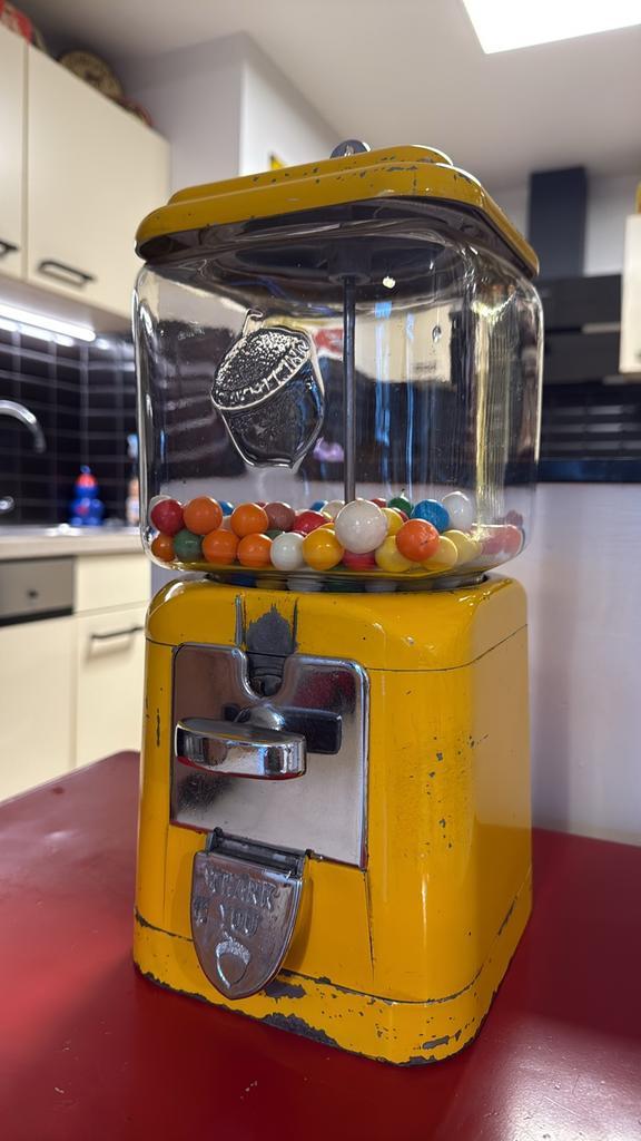 Ancien distributeur CHEWING-GUM usa OK 1947, Verzamelen, Automaten | Overige, Zo goed als nieuw, Ophalen of Verzenden