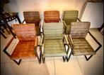 6 industriële stoelen in 3 kleuren 🧡🤎🖤, Ophalen, Overige kleuren, Nieuw, Stof