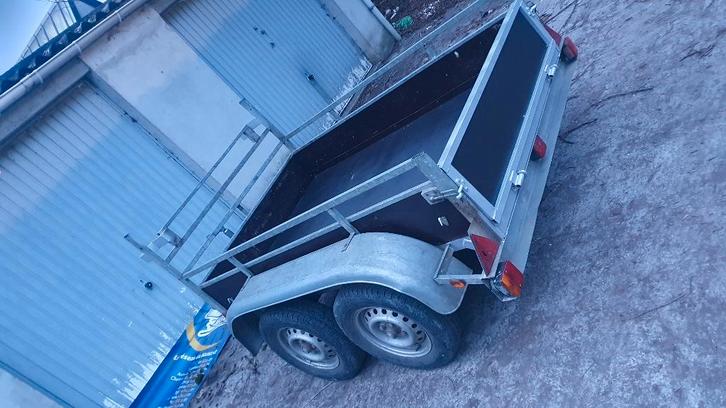 Remorque double essieux 750kg 2,m/1,30cm, Autos : Divers, Remorques, Comme neuf, Enlèvement