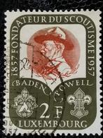 Luxemburg 1957 - padvinderij, scouts - Baden-Powell, Postzegels en Munten, Luxemburg, Scoutisme, Ophalen of Verzenden, Gestempeld