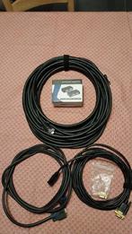 VGA-verlengkabels 15m, 5m, 3m + VGA-splitter 1IN->4OUT, Computers en Software, Ophalen of Verzenden, Zo goed als nieuw