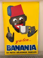 Banania-bord in emaille van echte kwaliteit, Antiek en Kunst, Ophalen of Verzenden