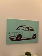 Grote print op doek van Fiat 500, Huis en Inrichting, Ophalen of Verzenden