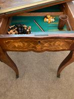 Antieke marqueterie ingelegde speel tafel, Antiek en Kunst, Ophalen