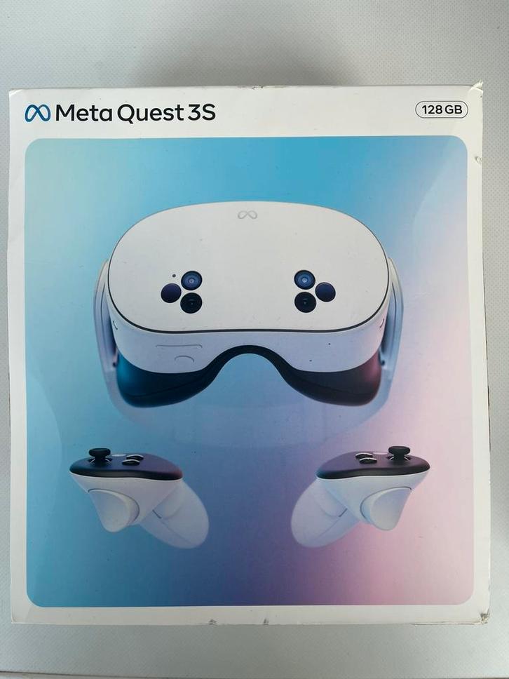 Meta Quest 3S headset + handsticks -128GB in perfecte staat, Games en Spelcomputers, Virtual Reality, Zo goed als nieuw, Overige platformen