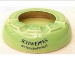 Vintage Schweppes Bitter Grapefruit Groene Ceramic Asbak, Ophalen of Verzenden, Zo goed als nieuw, Asbak