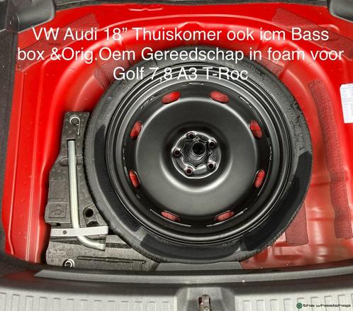 Reservewiel Thuiskomer & Gereedschap VW Golf 7 8  T-Roc A3 1, Auto-onderdelen, Ophanging en Onderstel, Audi, Seat, Volkswagen
