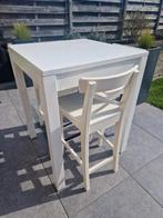 Eiken hoge tafel met 3 ikea hoge stoelen, Huis en Inrichting, Tafels | Statafels, Ophalen