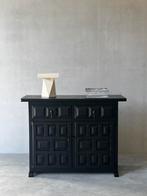 Vintage brutalistische zwarte dressoir, Ophalen, Zo goed als nieuw