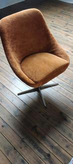 retro oranje draaistoel, Huis en Inrichting, Fauteuils, Ophalen, Gebruikt, Stof