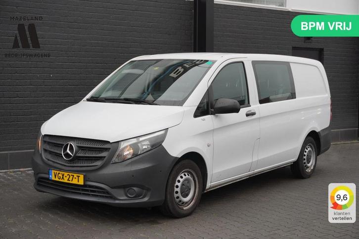 Mercedes-Benz Vito 110 CDI Lang Dubbel cabine EURO 6 - A/C c, Auto's, Bestelwagens en Lichte vracht, Bedrijf, ABS, Airconditioning