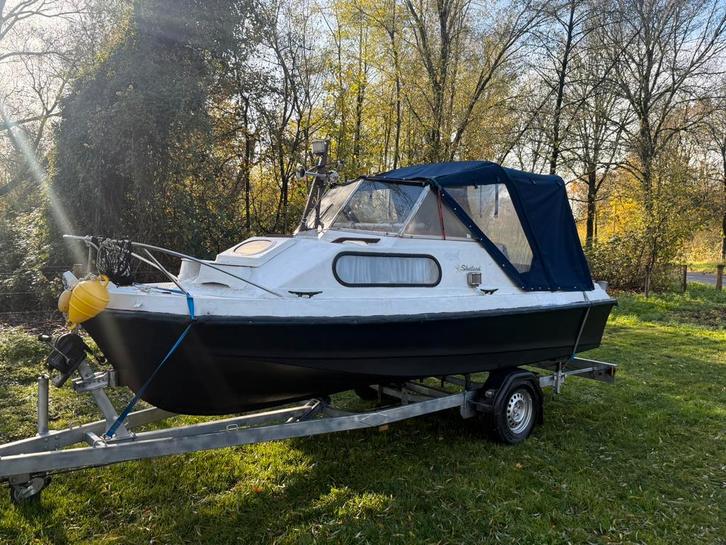 Shetland 535 Kajuitboot Visboot met TPV 1300 kg Trailer, Watersport en Boten, Motorboten en Motorjachten, Zo goed als nieuw, Polyester