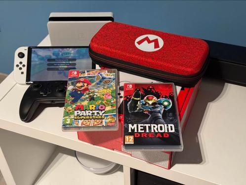 Nintendo switch oled mario metroid, Games en Spelcomputers, Spelcomputers | Nintendo Switch, Zo goed als nieuw, Switch OLED, Ophalen