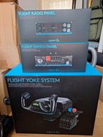 Système Flight Yoke + radio et interrupteur de panneau, Informatique & Logiciels, Joysticks, Comme neuf, Enlèvement ou Envoi