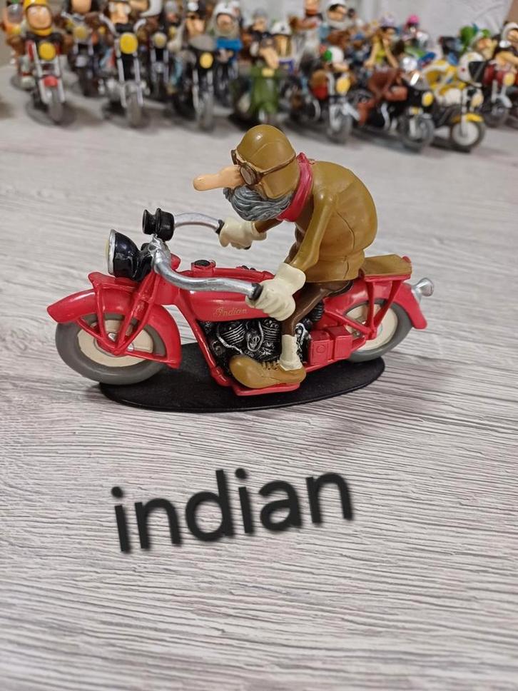 1 Indiase motorfietsen van Joe en Bar Team, Verzamelen, Stripfiguren, Beeldje of Figuurtje, Overige figuren, Ophalen of Verzenden