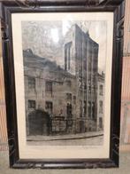 Tekening A. Goethals, Antiek en Kunst, Kunst | Etsen en Gravures, Ophalen