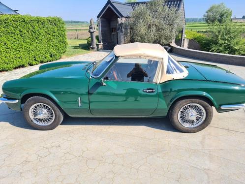 triumph spitfire, Auto's, Triumph, Bedrijf, Spitfire, Benzine, Euro 1, Cabriolet, 2 deurs, Handgeschakeld, Groen, Zwart, Kunstmatig leder