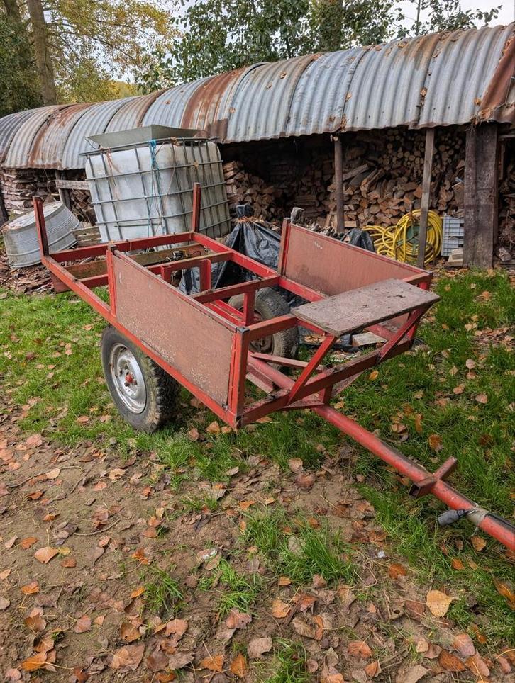 Aanhangwagen/kar voor motoculteur of (mini)tractor, Zakelijke goederen, Landbouw | Werktuigen, Ophalen