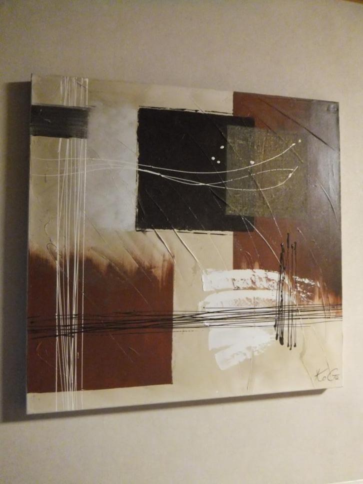 schilderij abstract, Antiek en Kunst, Kunst | Schilderijen | Abstract, Ophalen