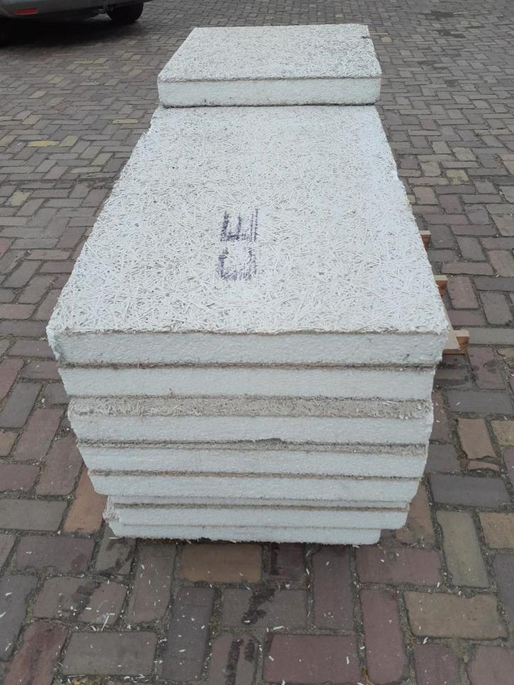 4,8m² isolerende heraklith houtwolcementplaten 8 cm dik, Doe-het-zelf en Bouw, Platen en Panelen, Nieuw, Ophalen