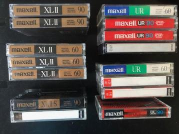 Vijftien Maxell cassettebandjes beschikbaar voor biedingen
