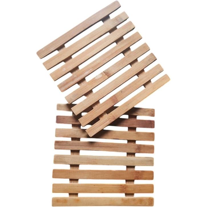 2x Easyline onderzetter bamboe 18cm, Huis en Inrichting, Woonaccessoires | Onderzetters, Nieuw, Pot of Pan, Verzenden