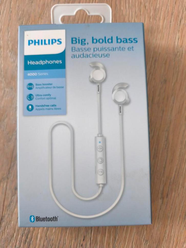 Philips TAE4205WT/00, TV, Hi-fi & Vidéo, Casques audio, Philips, Sans fil, Bluetooth, Enlèvement