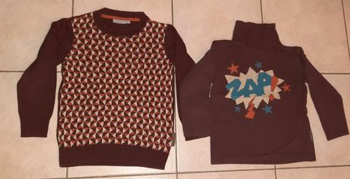 Tof setje bruine trui en longsleeve JBC maat 110 of 5 jaar, Kinderen en Baby's, Kinderkleding | Maat 110, Gebruikt, Jongen, Setje