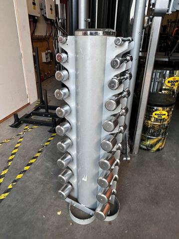 Chrome Dumbells 1kg t/m 10kg + Opbergtoren beschikbaar voor biedingen