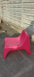 Pink Ikea tuinstoel PS ‘VAGO’ Outdoor Lounge Chair<kunststof, Ophalen, Zo goed als nieuw, Kunststof