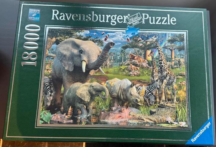 Puzzle Ravensburger 18 000 pièces — « Animaux africains », Hobby & Loisirs créatifs, Sport cérébral & Puzzles, Neuf, Enlèvement