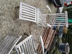 Teak tuinstoelen, Tuin en Terras, Tuinstoelen, Ophalen, Gebruikt, Hout, Verstelbaar