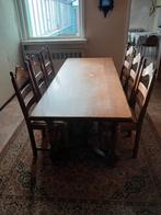 Antieke eettafel met 6 stoelen, Huis en Inrichting, Complete eetkamers, Ophalen