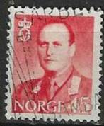 Noorwegen 1958-1960 - Yvert 383 - Koning Olav V (ST), Timbres & Monnaies, Timbres | Europe | Scandinavie, Norvège, Affranchi, Envoi